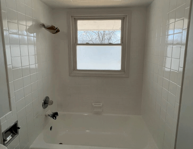 Reglazed tub and shower stall